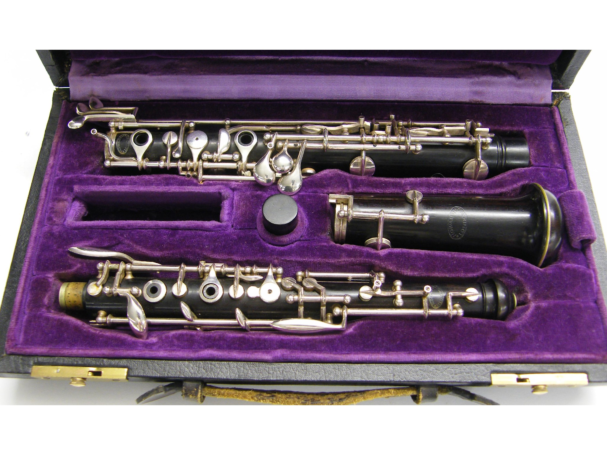 Appraisal: Rosewood oboe by and stamped Howarth London no case