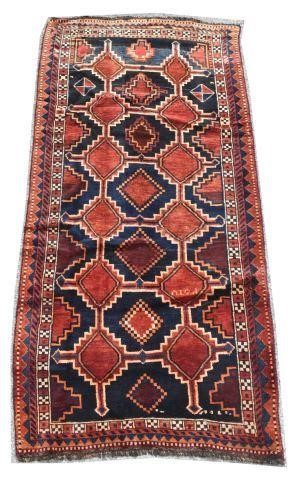 Appraisal: Hand-tied Persian Shiraz rug approx ' l ' w