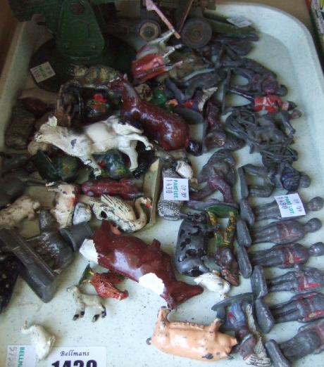 Appraisal: A quantity of Britains hollowcast farm animals also including military