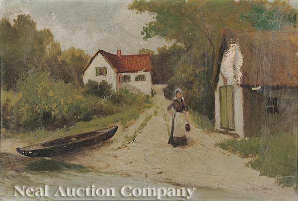 Appraisal: Adrian Latour American th c Woman on a Country Road