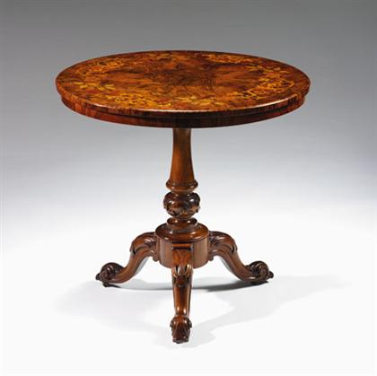 Appraisal: Victorian rosewood and marquetry center table The circular top inlaid