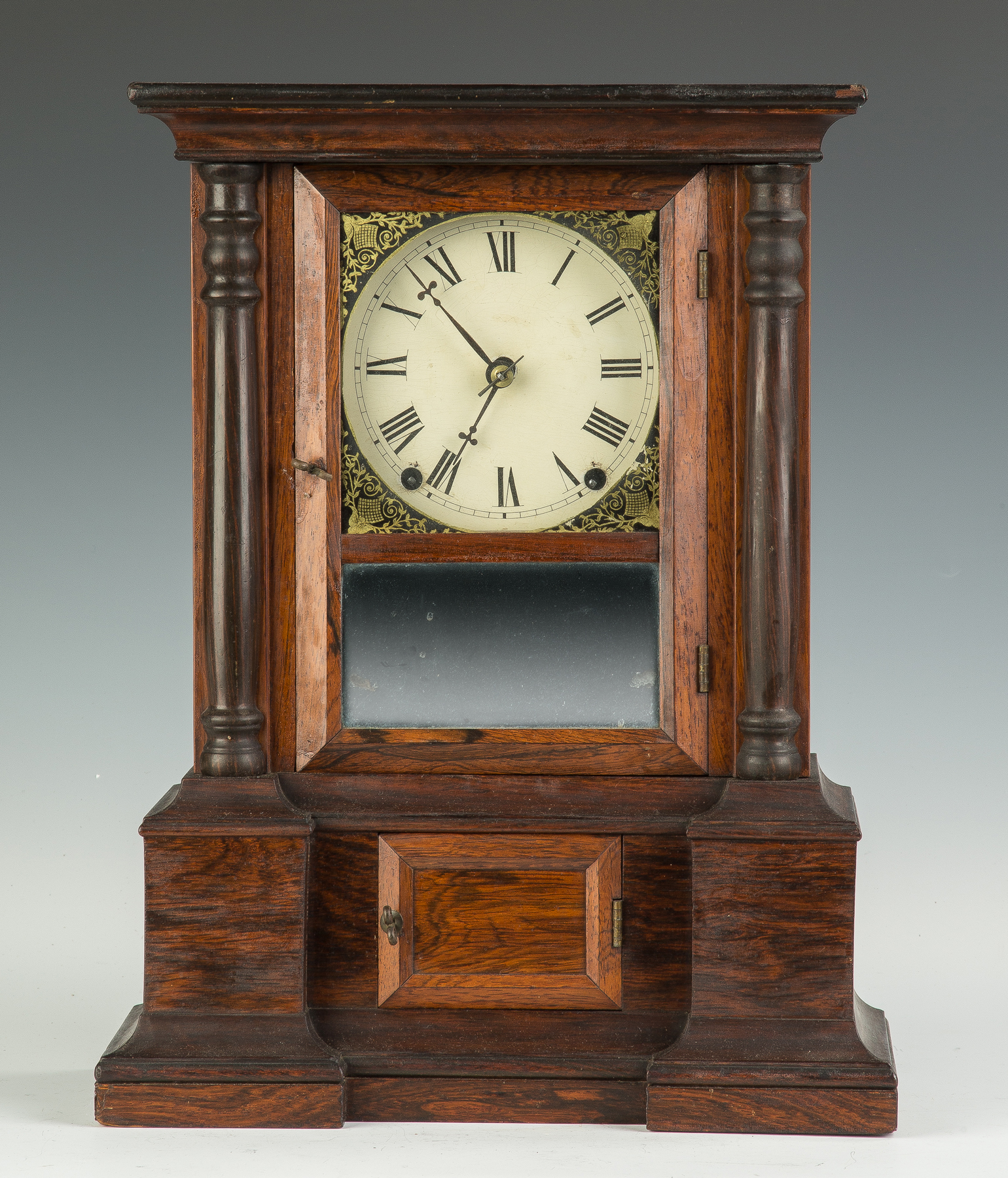 Appraisal: Atkins Clock Co London Model Shelf Clock Rosewood case old