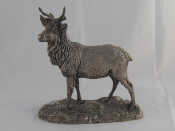 Appraisal: A silver cased model of a stag antlers incomplete Ht