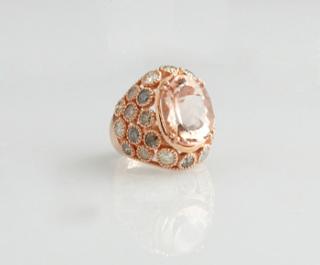 Appraisal: Lady's K Rose Gold Dinner Ring with an oval Lady's