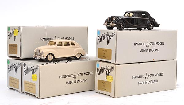 Appraisal: FIVE PATHFINDER MODELS INCLUDING THREE PFM ARMSTRONG SIDDELEY STAR SAPPHIRES