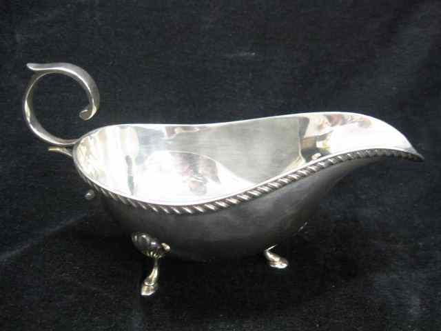 Appraisal: English Sterling Sauce Boat footed hallmarked