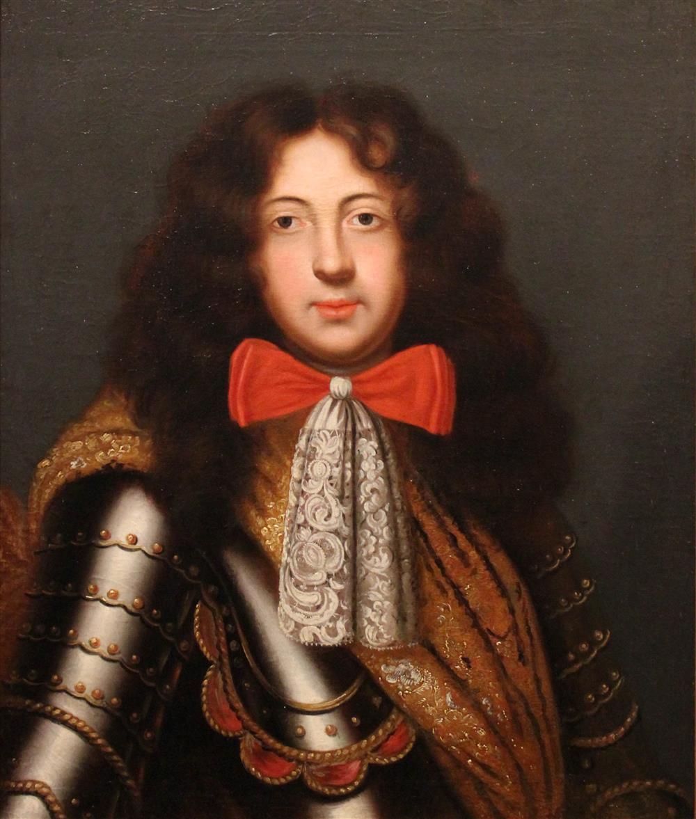 Appraisal: FRENCH SCHOOL TH TH CENTURY CAVALIER IN ARMOR Oil on