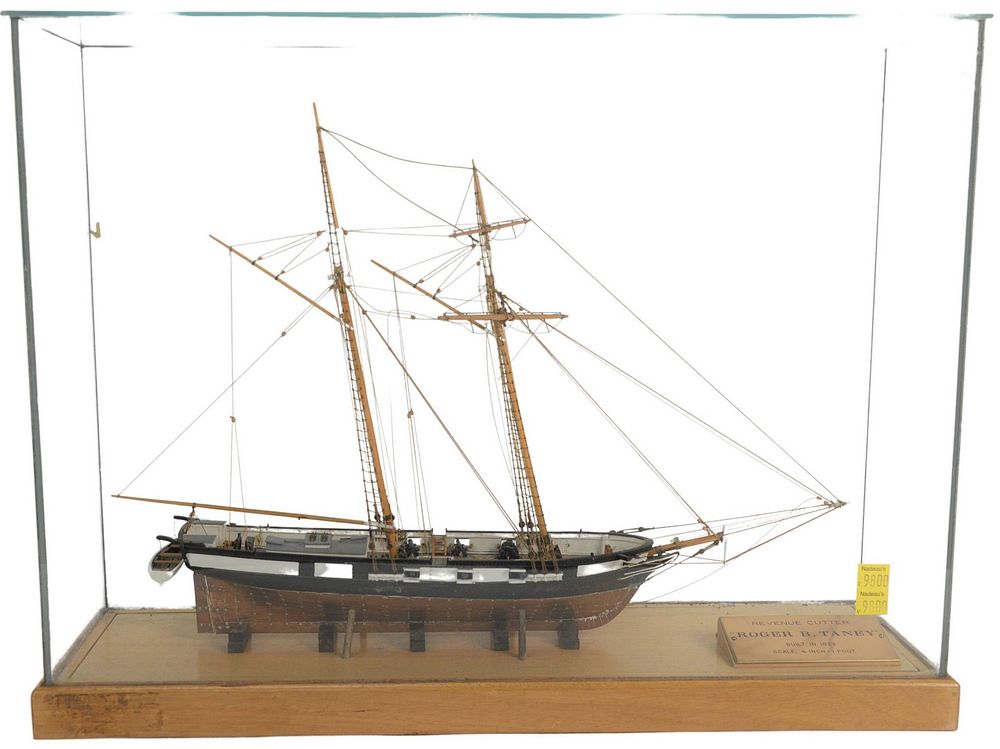 Appraisal: Roger B Taney Wood and Copper Model Sailing Ship in