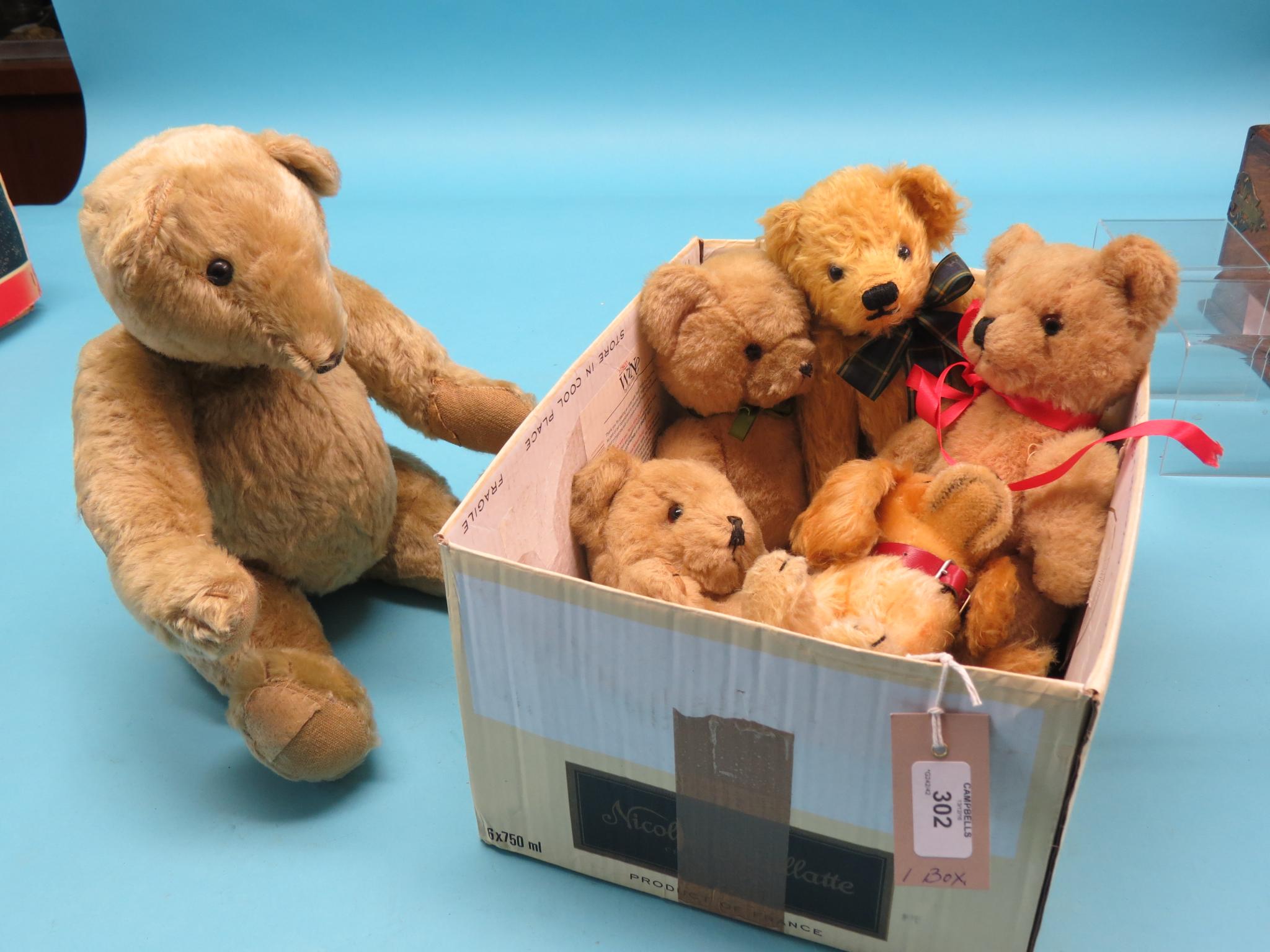 Appraisal: Six various soft-toy Teddy bears largest in and a similar