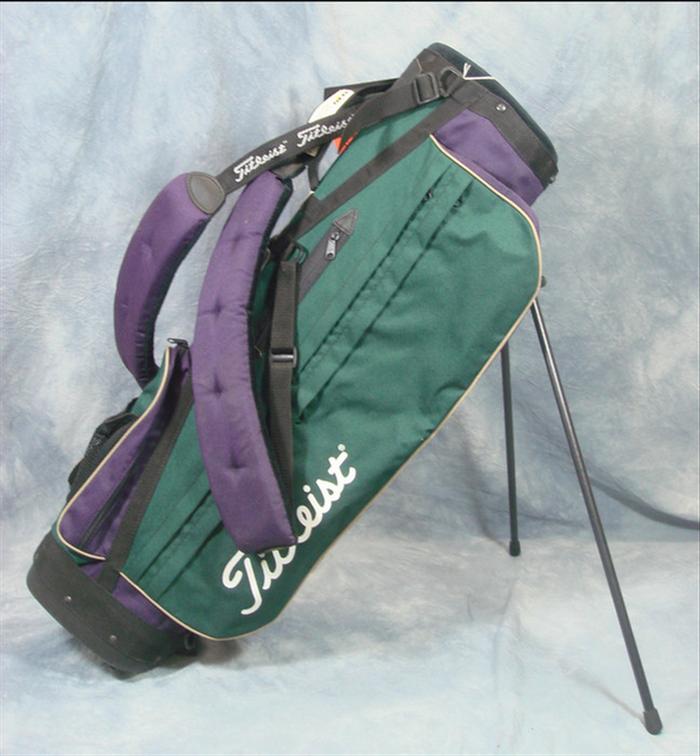 Appraisal: Titleist lavender and green carry bag stand mechanism BX club