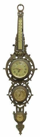 Appraisal: Italian wall barometer th c gilt metal rocaille frame housing