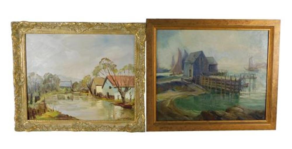 Appraisal: Two th th C framed oils including Esther M Ortman