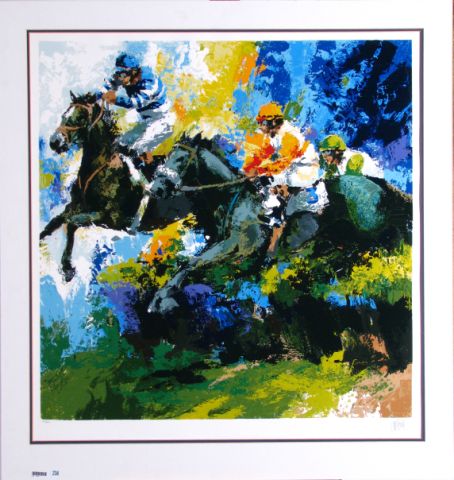 Appraisal: Wayland Moore limited edition serigraph Race Horses depicting horses and