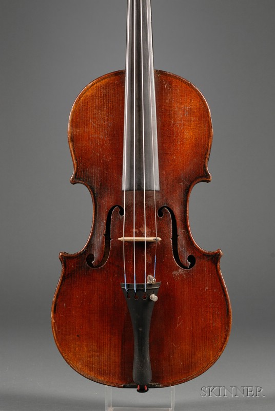 Appraisal: German Violin c labeled NICOLAUS AMATUS length of two-piece back