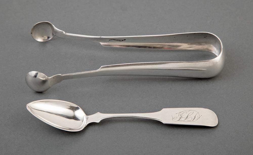 Appraisal: Virginia Coin Silver Sugar Tongs William Mitchell Jr - Richmond