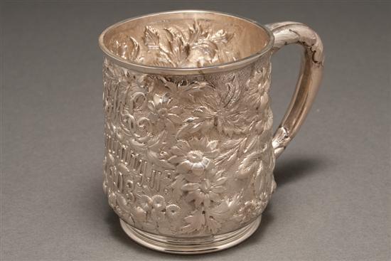 Appraisal: American repousse silver cann Jacobi Jenkins Baltimore early th century