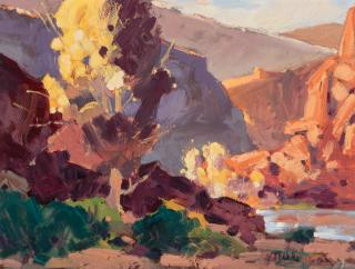 Appraisal: PAUL DAVIS ARIZONA OKLA TH- ST C OIL ON PANEL