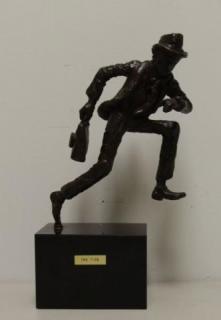 Appraisal: GOLDBERG Rube Bronze Sculpture The Signed on the underside of