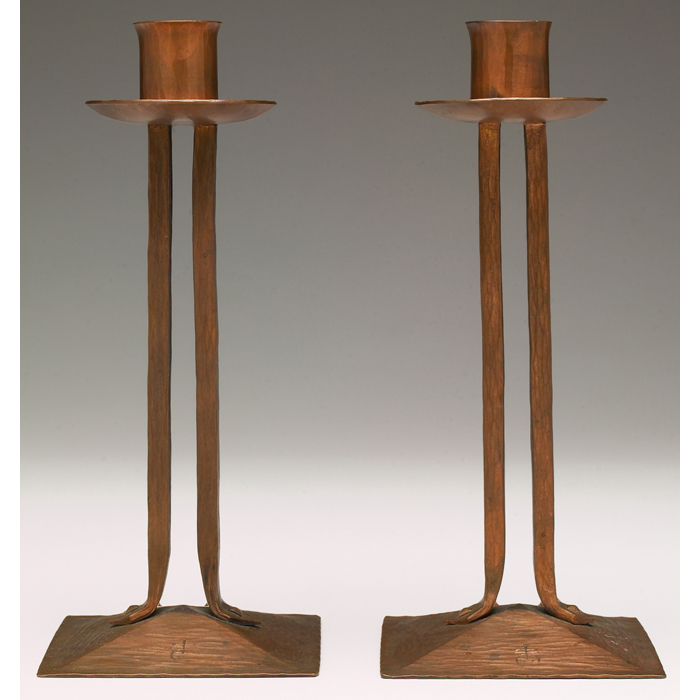 Appraisal: Roycroft candlesticks pair