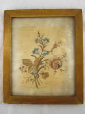 Appraisal: An th century framed silk tapestry of a spray of