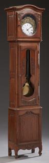 Appraisal: French Carved Oak Louis XV Style Tall Case Calenda French