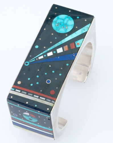 Appraisal: JESSE MONOGYA Monongye Galaxy cuff from the Nightsky series Sterling