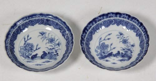 Appraisal: A pair of Chinese blue and white saucer dishes Daoguang