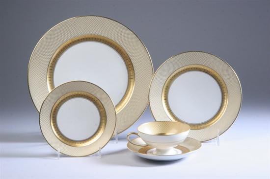 Appraisal: -PIECE ROSENTHAL PORCELAIN PARTIAL DINNER SERVICE 'Golden Grail' pattern Including