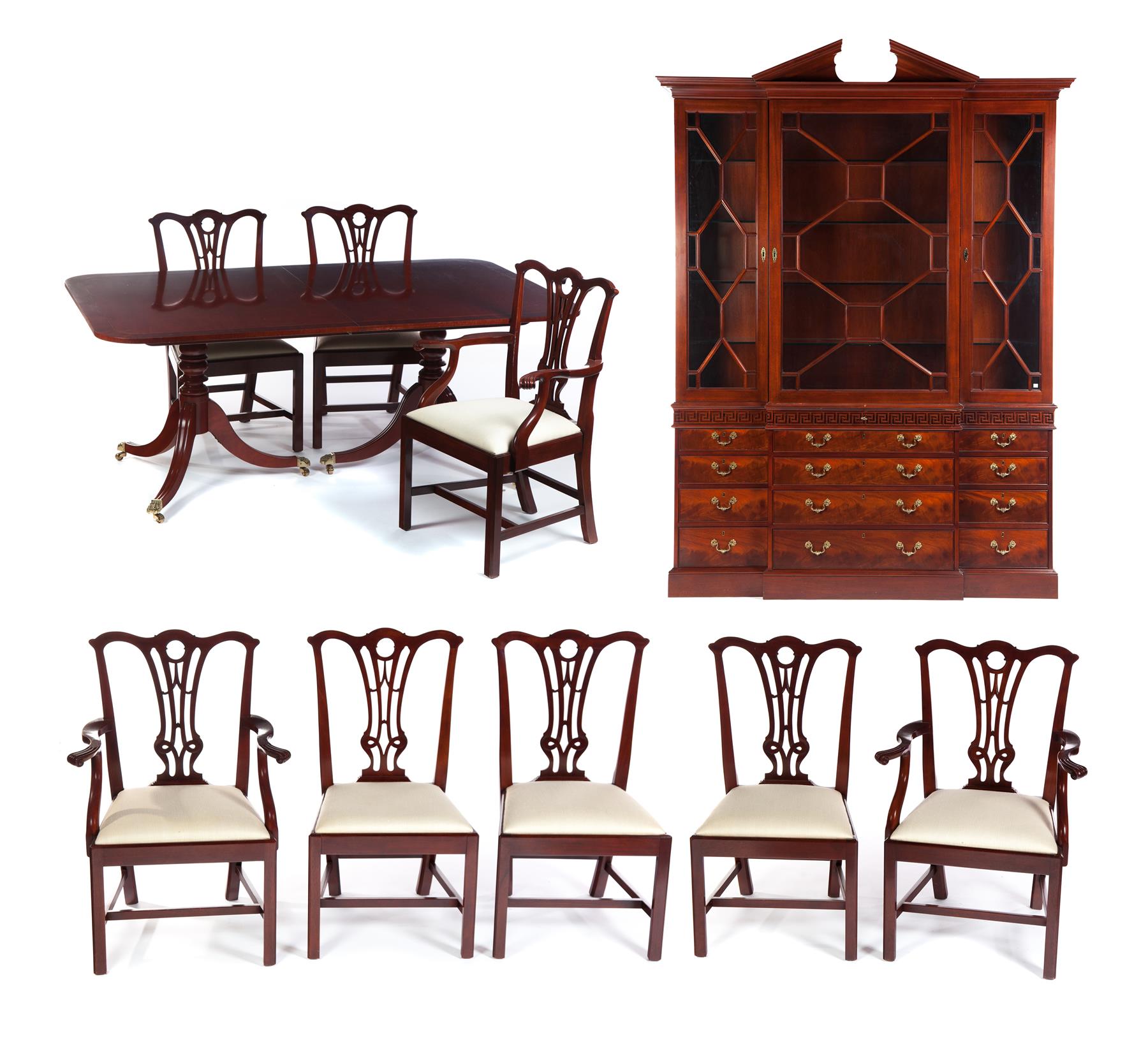 Appraisal: WILLIAMSBURG DINING ROOM SUITE BY BAKER Late th century mahogany