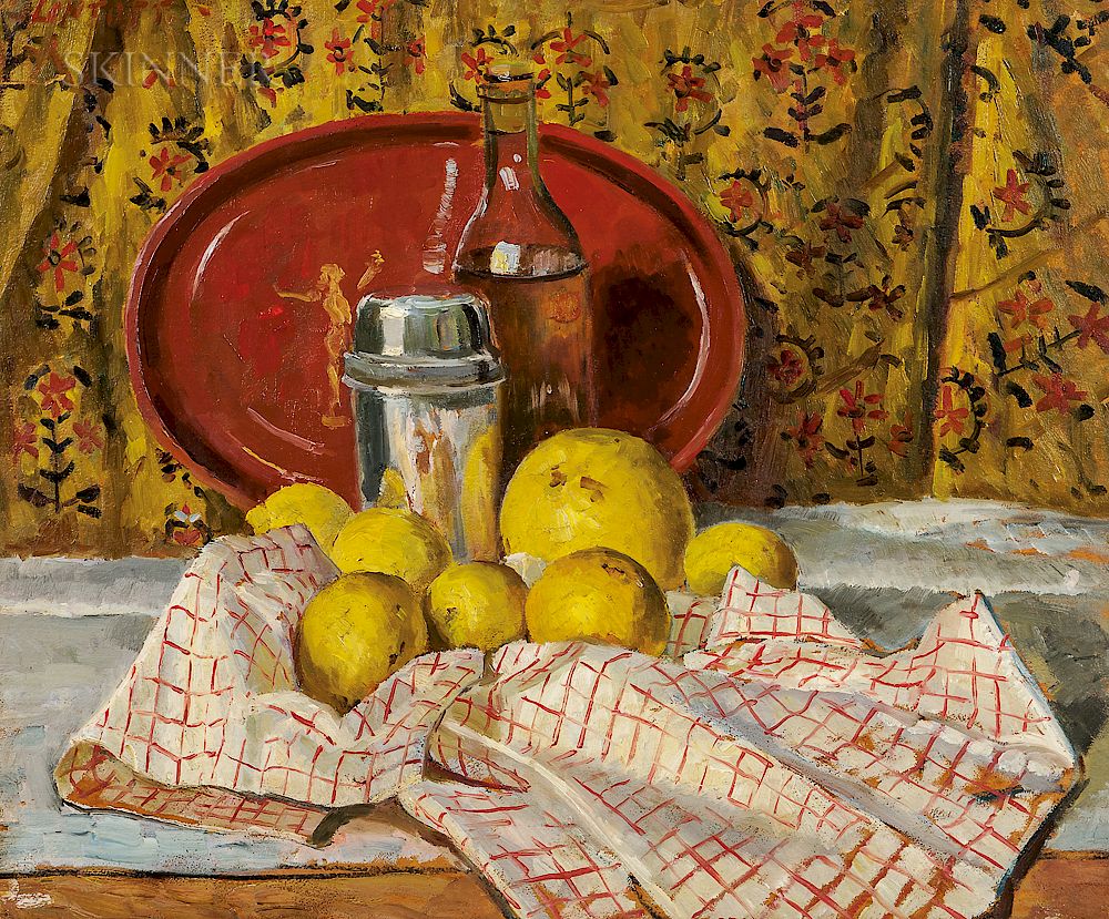 Appraisal: Edward Barnard Lintott American - Still Life with Lemons Edward