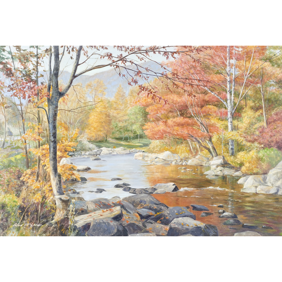 Appraisal: PAINTING ALEX MCLAREN Alex McLaren Canadian - Autumn Leaves on