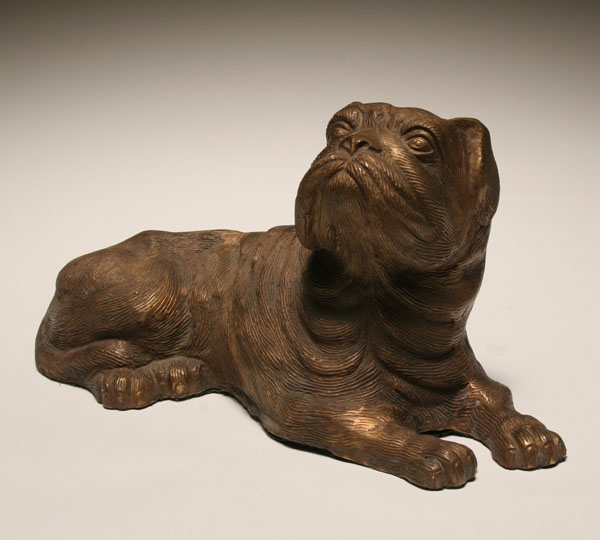 Appraisal: Brass French bulldog dog doorstop H x long