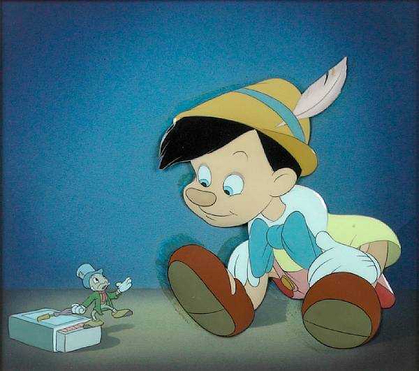 Appraisal: A Walt Disney celluloid from Pinocchio gouache on trimmed celluloid