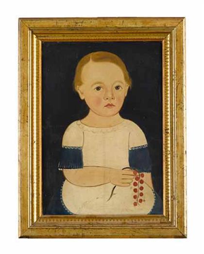 Appraisal: Prior Hamblen School th century portrait of a boy holding