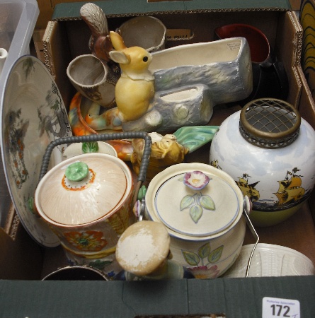 Appraisal: A Collection of Pottery to include Weatherby Biscuit Barrels Falconware