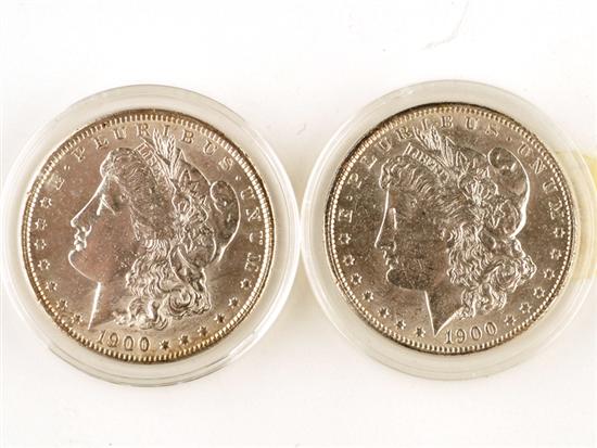 Appraisal: Morgan Silver Dollars Appear to be uncirculated in plastic cases