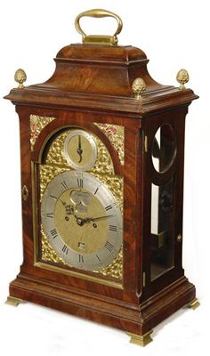 Appraisal: A George III mahogany repeating bracket clock the twin fusee