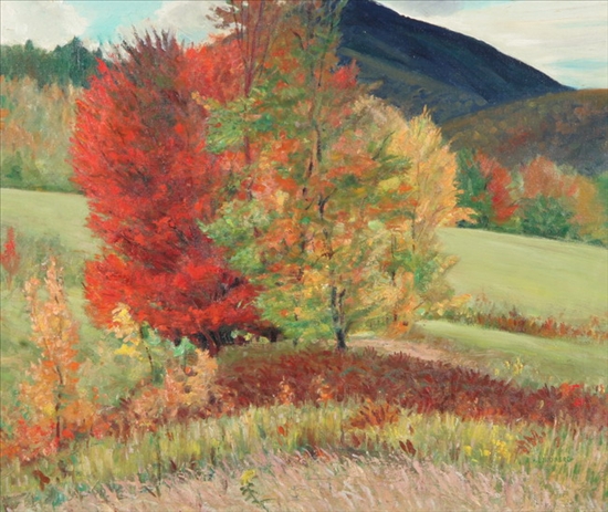 Appraisal: ARTHUR HAROLD LINDBERG Swedish - AUTUMN IN VERMONT signed lower