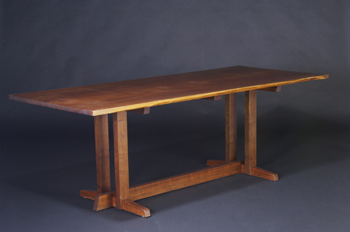 Appraisal: GEORGE NAKASHIMA Walnut Frenchman's Cove II dining table with four