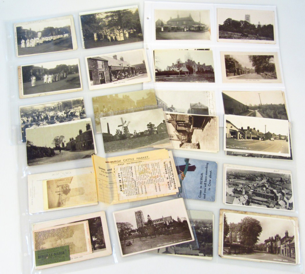 Appraisal: Various early thC Lincolnshire related postcards to include Burgh Le