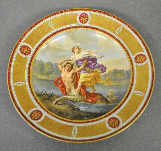 Appraisal: - Royal Vienna plate Nessus capturing Delaneira dia -