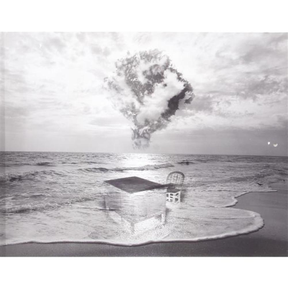 Appraisal: JERRY N UELSMANN AMERICAN B UNTITLED DESK IN OCEAN PHOTOGRAPH