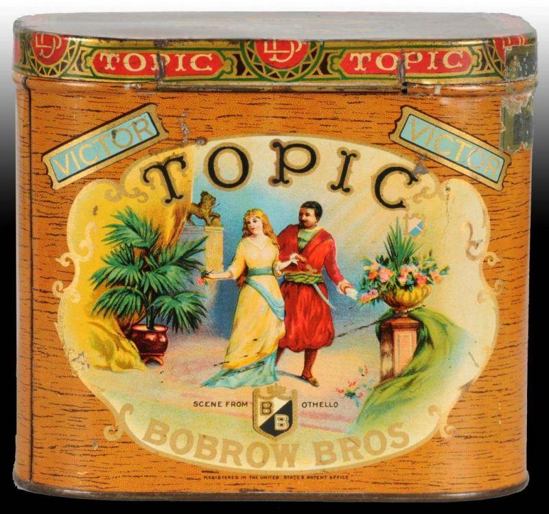 Appraisal: Topic Cigar Tin Description By the Obrow Brother's Co Marked