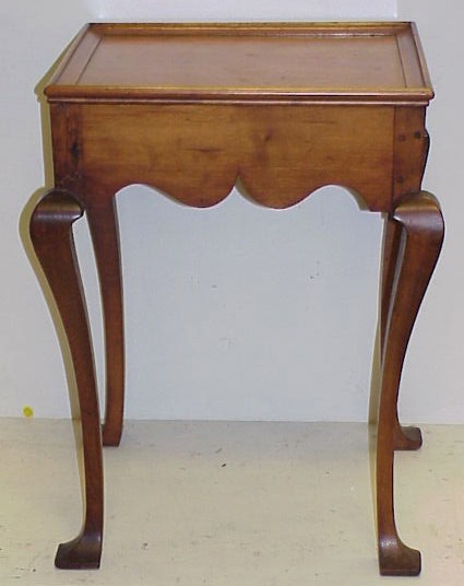 Appraisal: Dish top square tea table cherry th C elements including