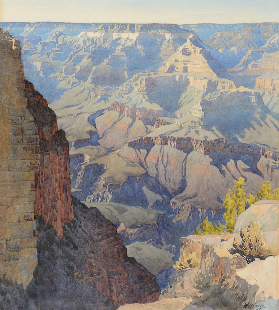 Appraisal: Gunnar Widforss - Grand Canyon Vista Exclusive on Bidsquare Gunnar