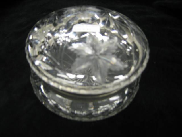 Appraisal: Cut Glass Dresser Box fine floral diameter