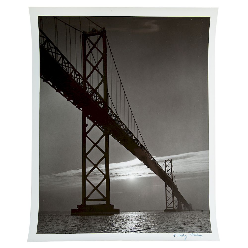 Appraisal: A Aubrey Bodine Bay Bridge Morning American - Gelatin silver