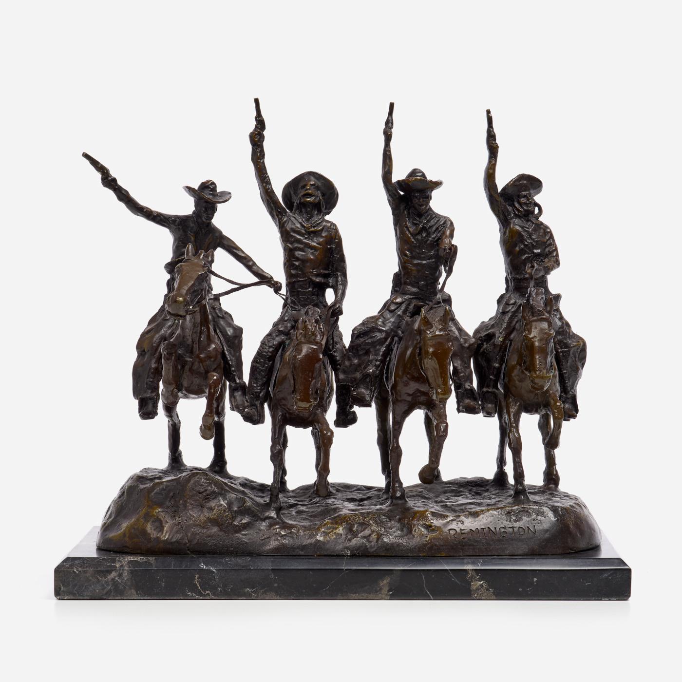 Appraisal: COMING THROUGH THE RYE BRONZE AFTER REMINGTON Frederic Remington after