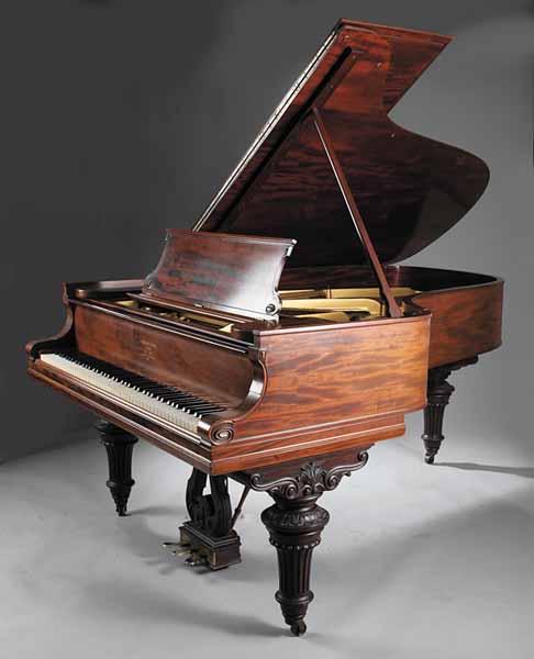 Appraisal: A Steinway and Sons Carved Mahogany Grand Piano c New