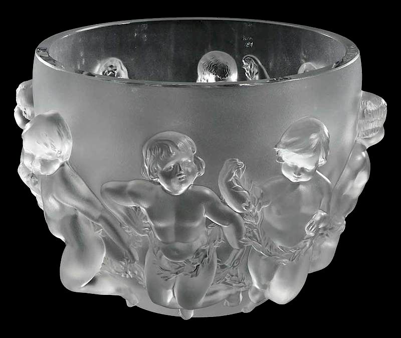 Appraisal: Lalique Luxembourg Cherub Bowl indistinctly engraved mark with Made in